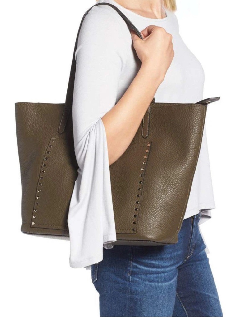 REBECCA MINKOFF➕Studded Leather Tote